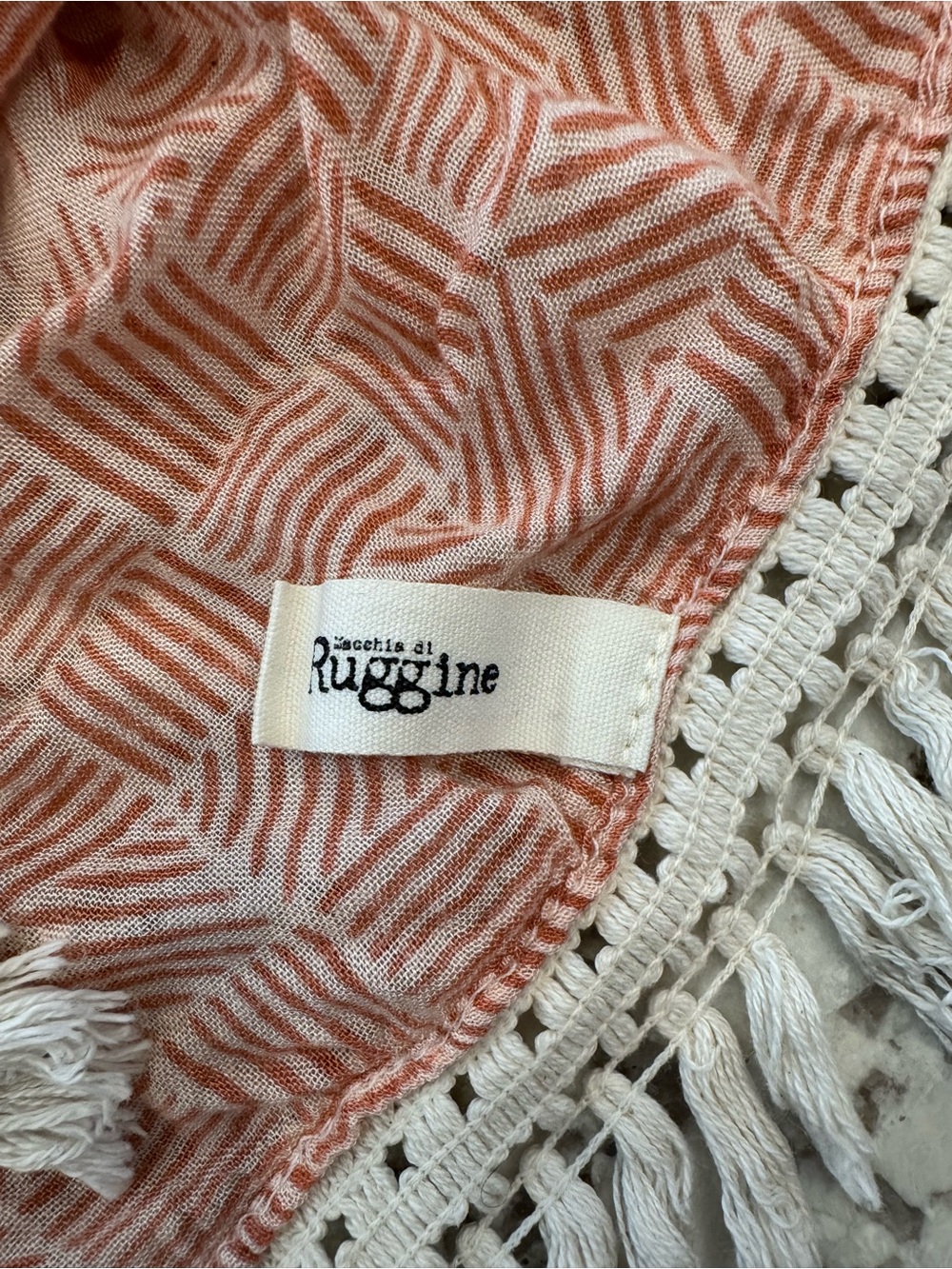Ruggine Pink Tropical Fringe Kimono Cover Up Boho Resort One Size - Picture 4 of 7